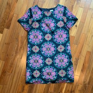 JCrew mosaic shift dress